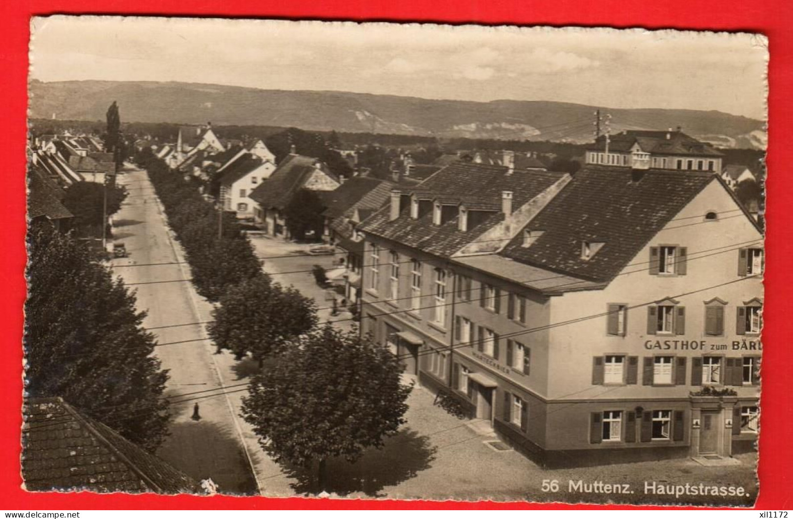 ZXJ- 32  SELTEN Muttenz  Hauptstrasse  Gasthof Zum Bären  Frey 56 BRB 1939. Gelaufen 1945 - Muttenz