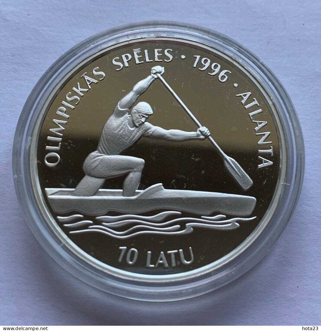 Latvia , Lettland , Lettonia SILVER PROOF 10 LATU COIN 1994 YEAR ATLANTA OLYMPIC GAMES - Lettland