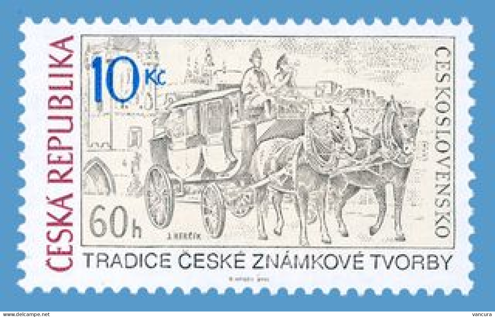 ** 667 Czech Republic Traditions Of The Stamp Design - Hercik's Coach On The Charles Bridge  2011 - Postkoetsen