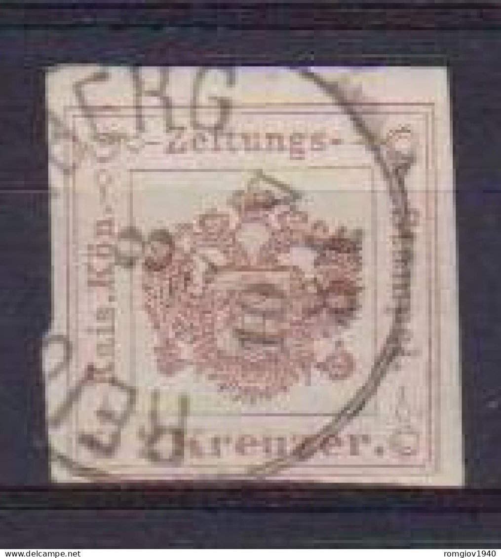 AUSTRIA  1853-59  SEGNATASSE PER GIORNALI  AQUILA IN RIQUADRI VARI  UNIF. 3  USATO  VF - Portomarken