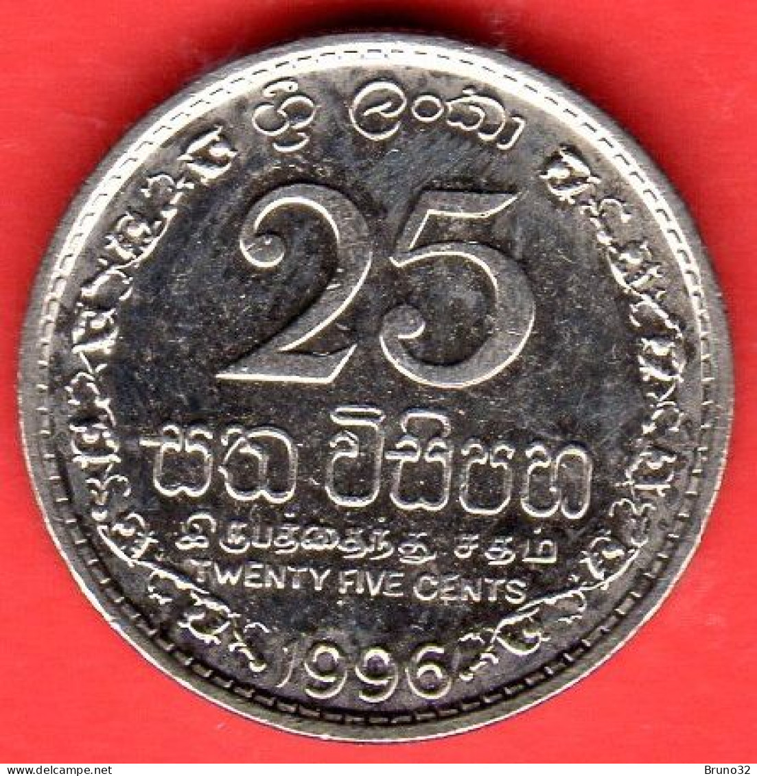 Sri Lanka - 1996 - 25 Cents - QFDC/aUNC - Come Da Foto - Sri Lanka