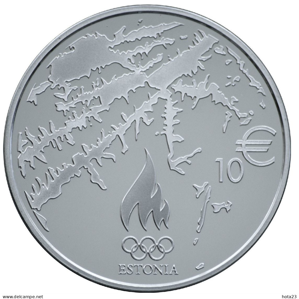 Estonia Silver Coin 10 Euro 2014 XXII Olympic Games In Sochi Russia  PROOF - Estonia