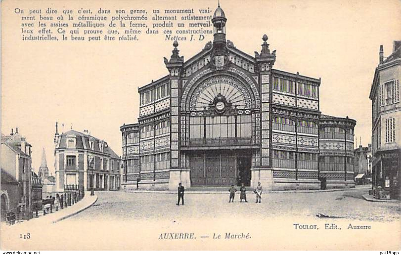 MARCHE - 89 - AUXERRE : Le MARCHE Couvert ( Construction Achevée ) - CPA - Yonne - Marktplaatsen