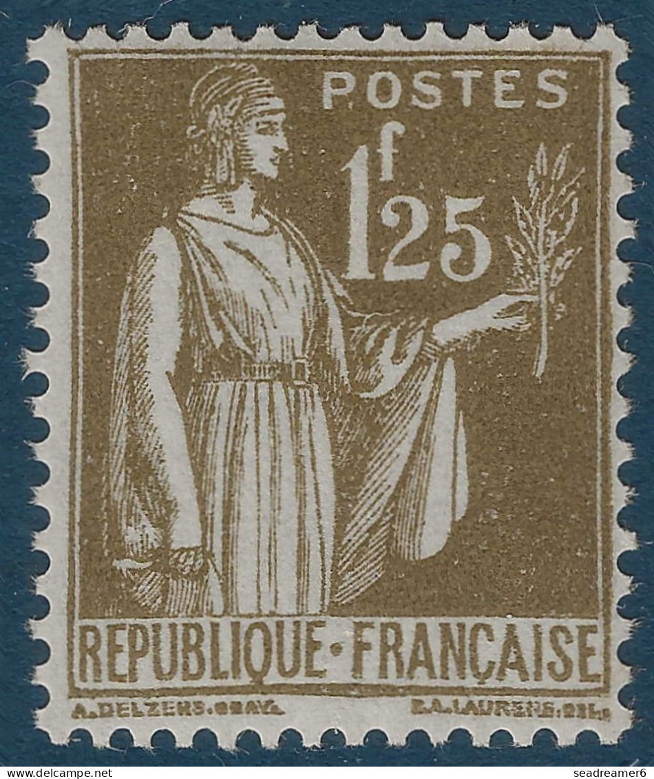 FRANCE Type PAIX N°287** 1FR 25 Olive Fraicheur Postale TTB Cote YVERT : 215 € - 1932-39 Paix