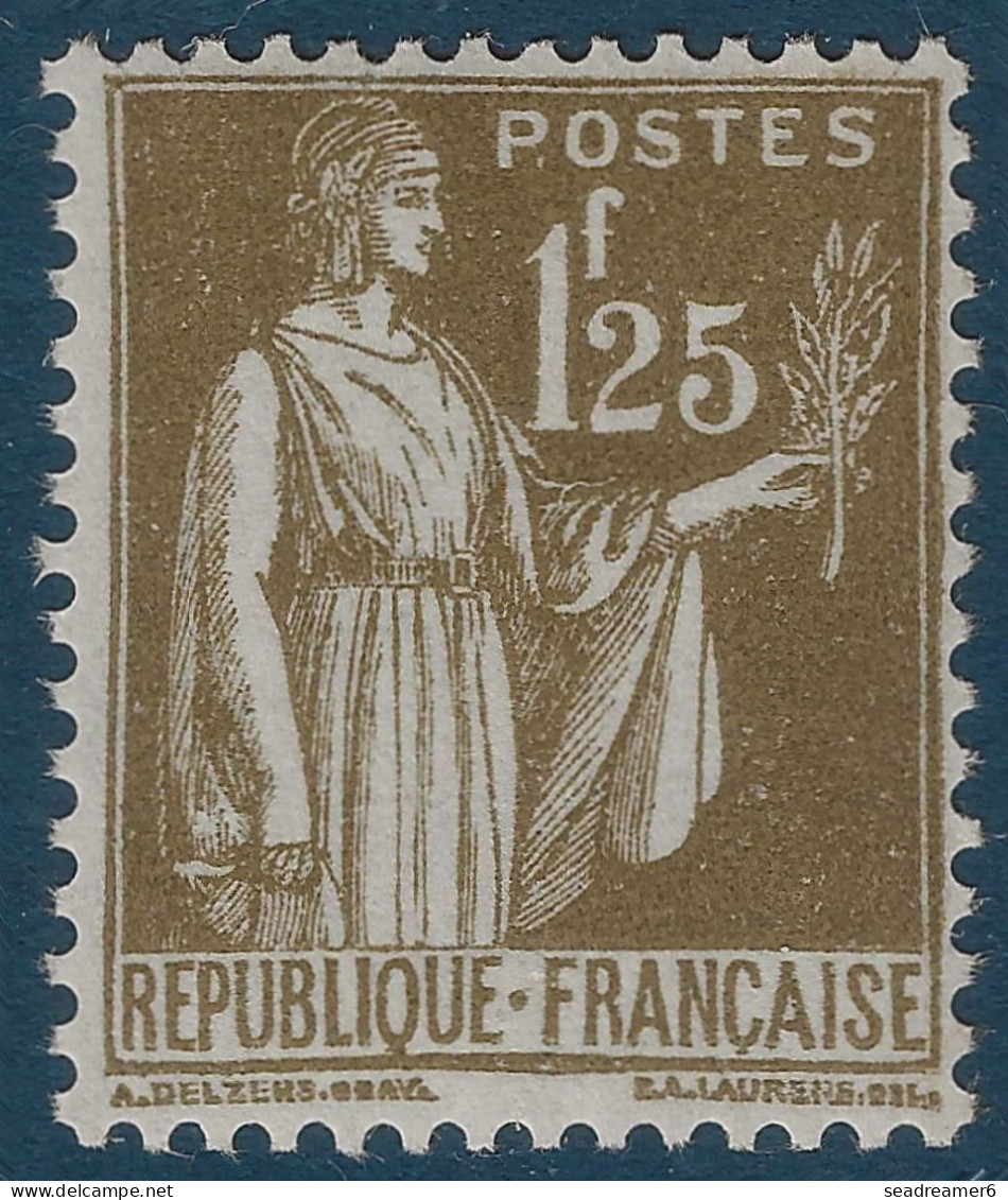 FRANCE Type PAIX N°287** 1FR 25 Olive Fraicheur Postale TTB Cote YVERT : 215 € - 1932-39 Paz