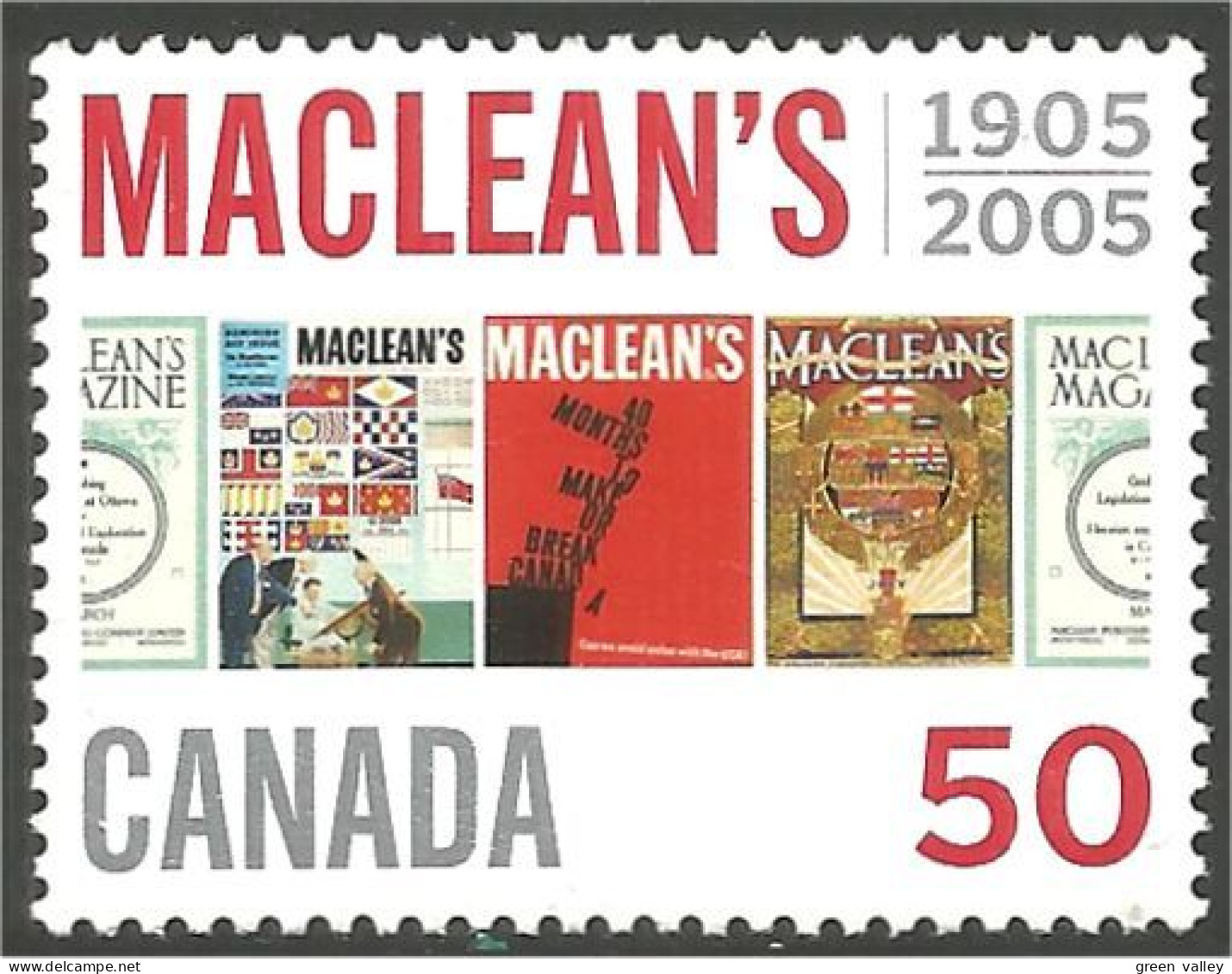 Canada Maclean's Magazine Drapeaux Flags MNH ** Neuf SC (c21-04) - Unused Stamps
