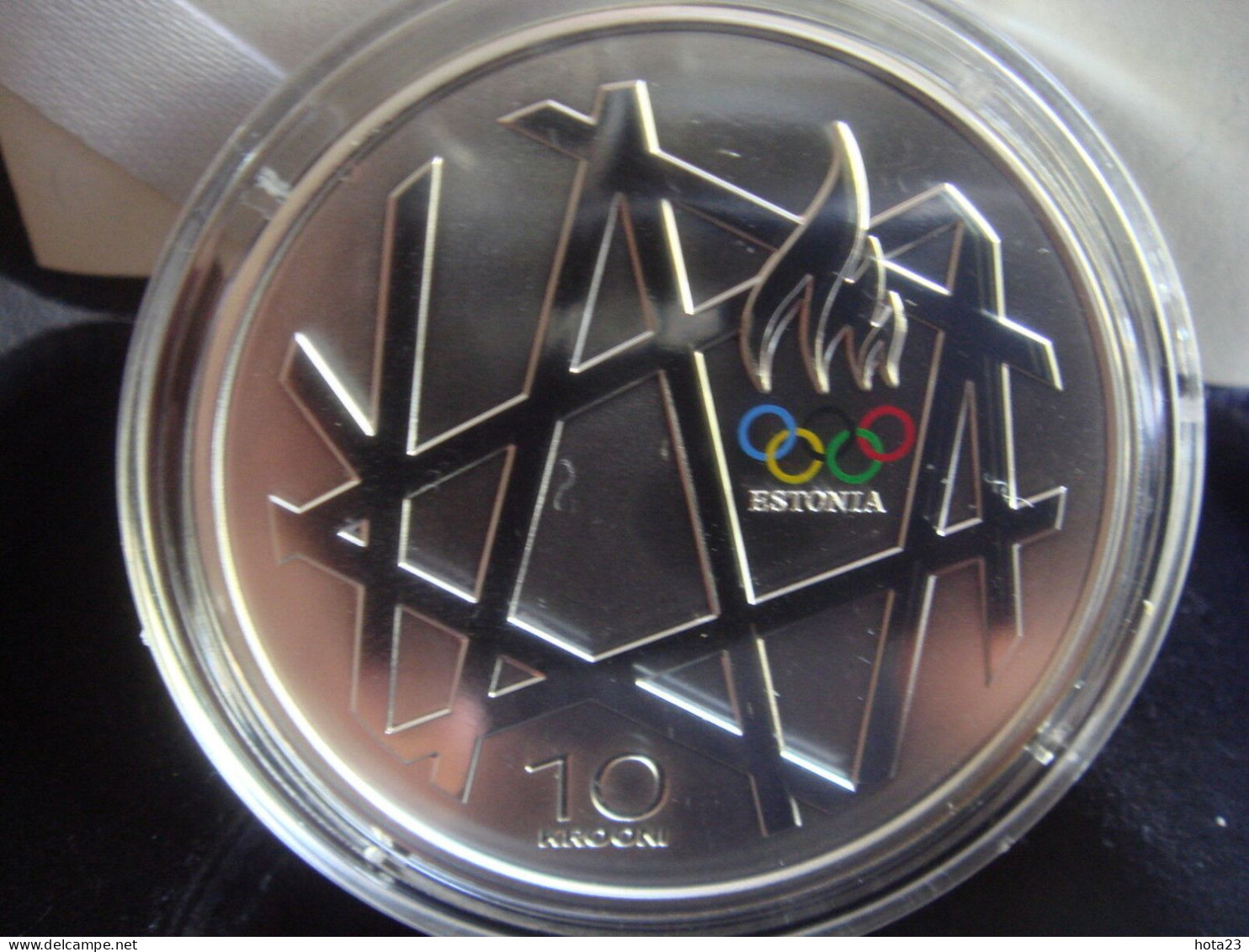 ESTONIA Beijing Olympic Games China 10 Krooni 2008 Silver COIN Estland Proof - Estonie