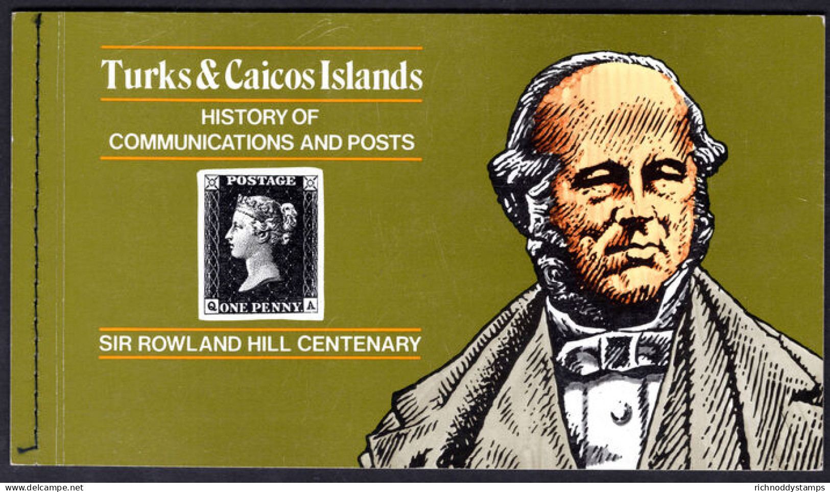 Turks & Caicos Islands 1979 Death Centenary Of Sir Rowland Hill Booklet Unmounted Mint. - Turks And Caicos