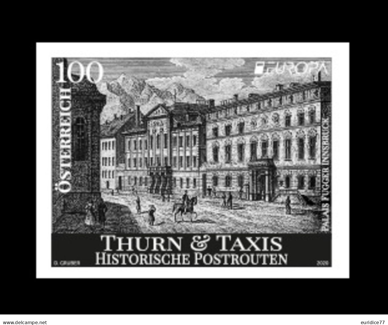 Austria 2020 - Europa 2020 – Historic Postal Routes Thurn And Taxis Black Print Mnh** - Prove & Ristampe