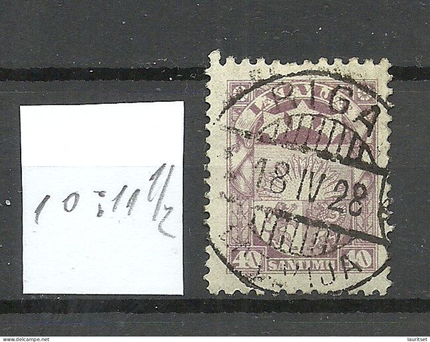 LETTLAND Latvia 1923 Michel 96 O Perf 10 11 1/2 O - Lettonie