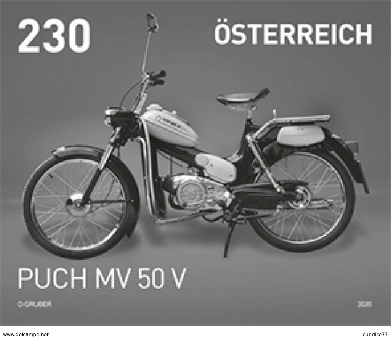 Austria 2020 - Puch MV 50 V Black Print Mnh** - Proeven & Herdruk