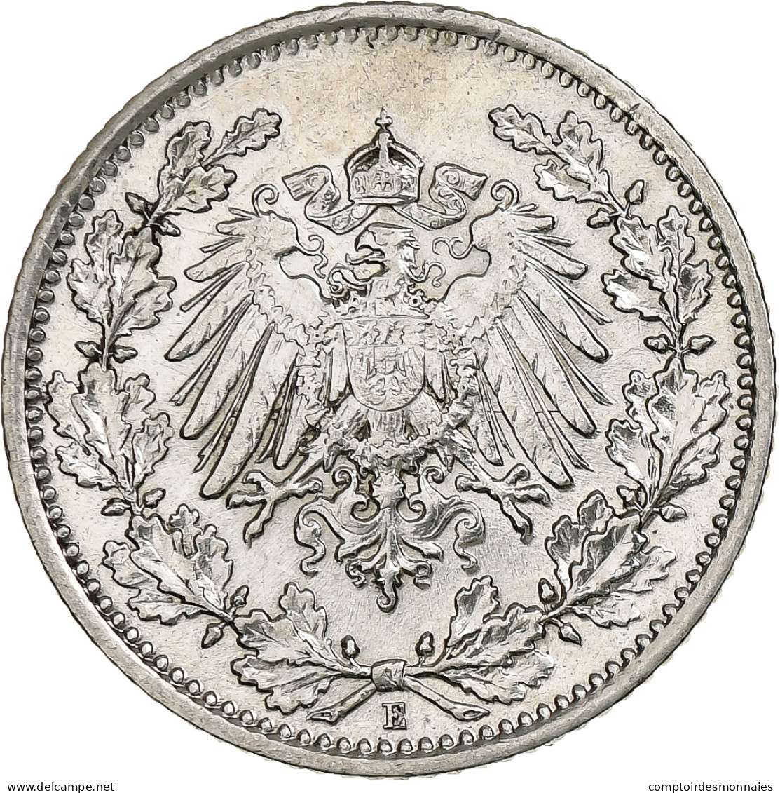 Empire Allemand, 1/2 Mark, 1905, Muldenhütten, Argent, SUP, KM:17 - 1/2 Mark