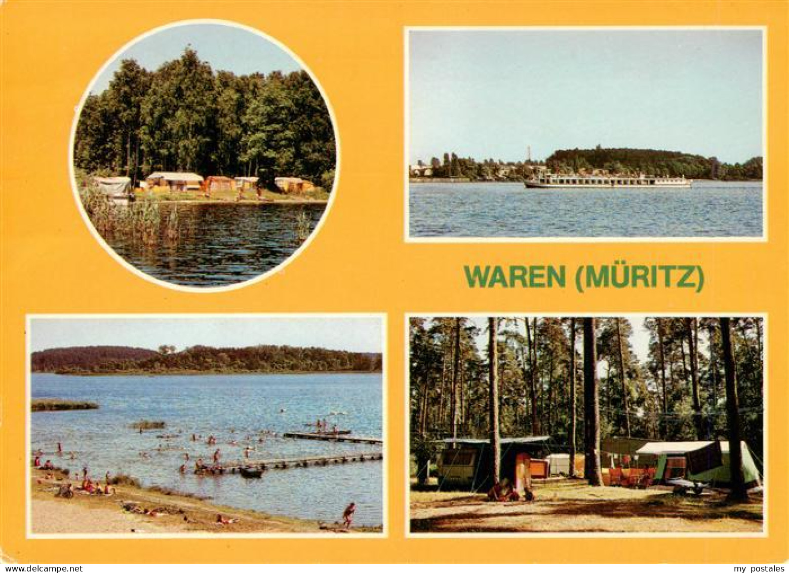 73876195 Waren Mueritz Zeltplatz Kamerun Mueritz Mit MS Fontane Badestelle Zeltp - Waren (Müritz)