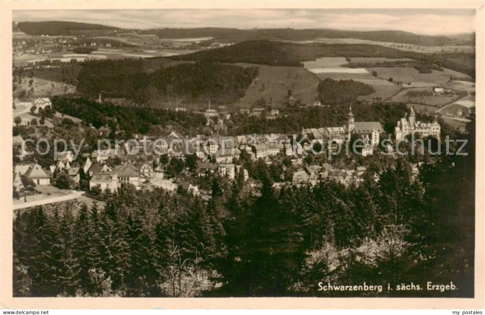 73808334 Schwarzenberg  Erzgebirge Panorama  - Schwarzenberg (Erzgeb.)