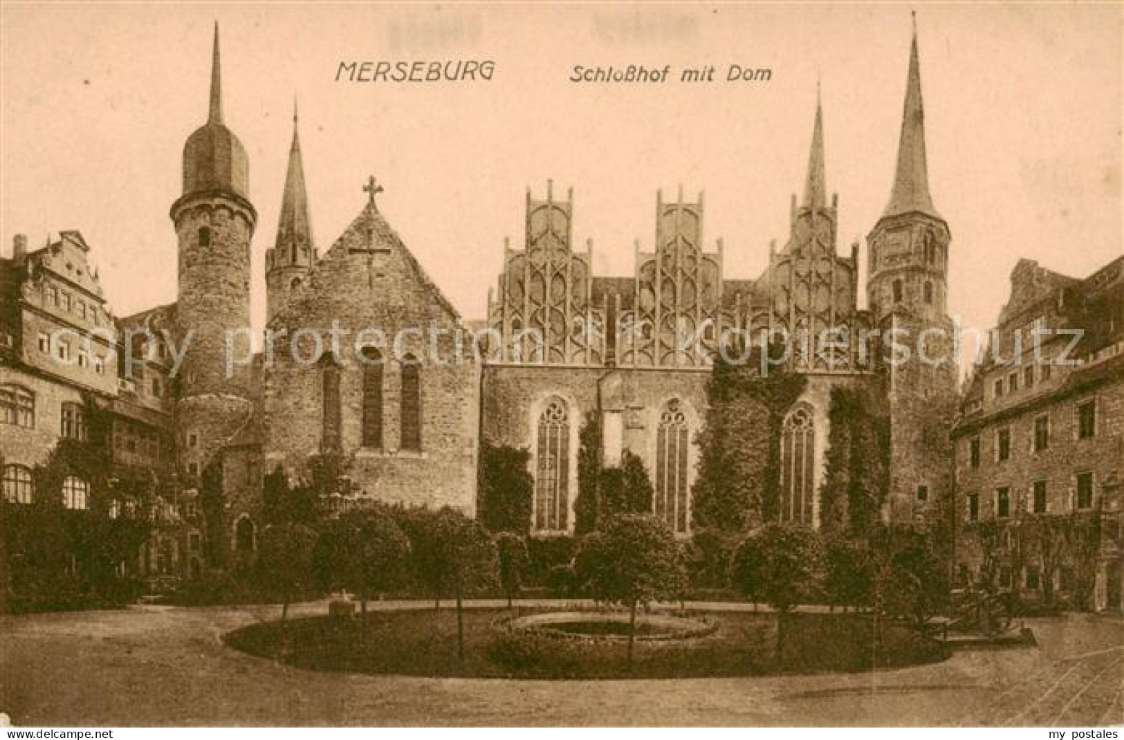 73808055 Merseburg Saale Schlosshof Mit Dom Merseburg Saale - Merseburg