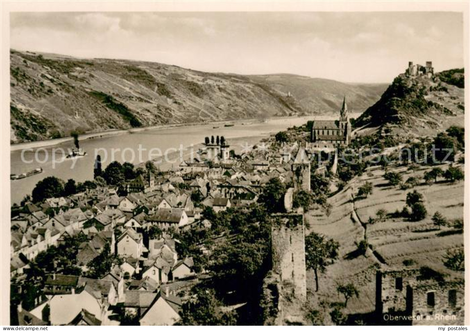 73768872 Oberwesel Rhein Panorama Oberwesel Rhein - Oberwesel