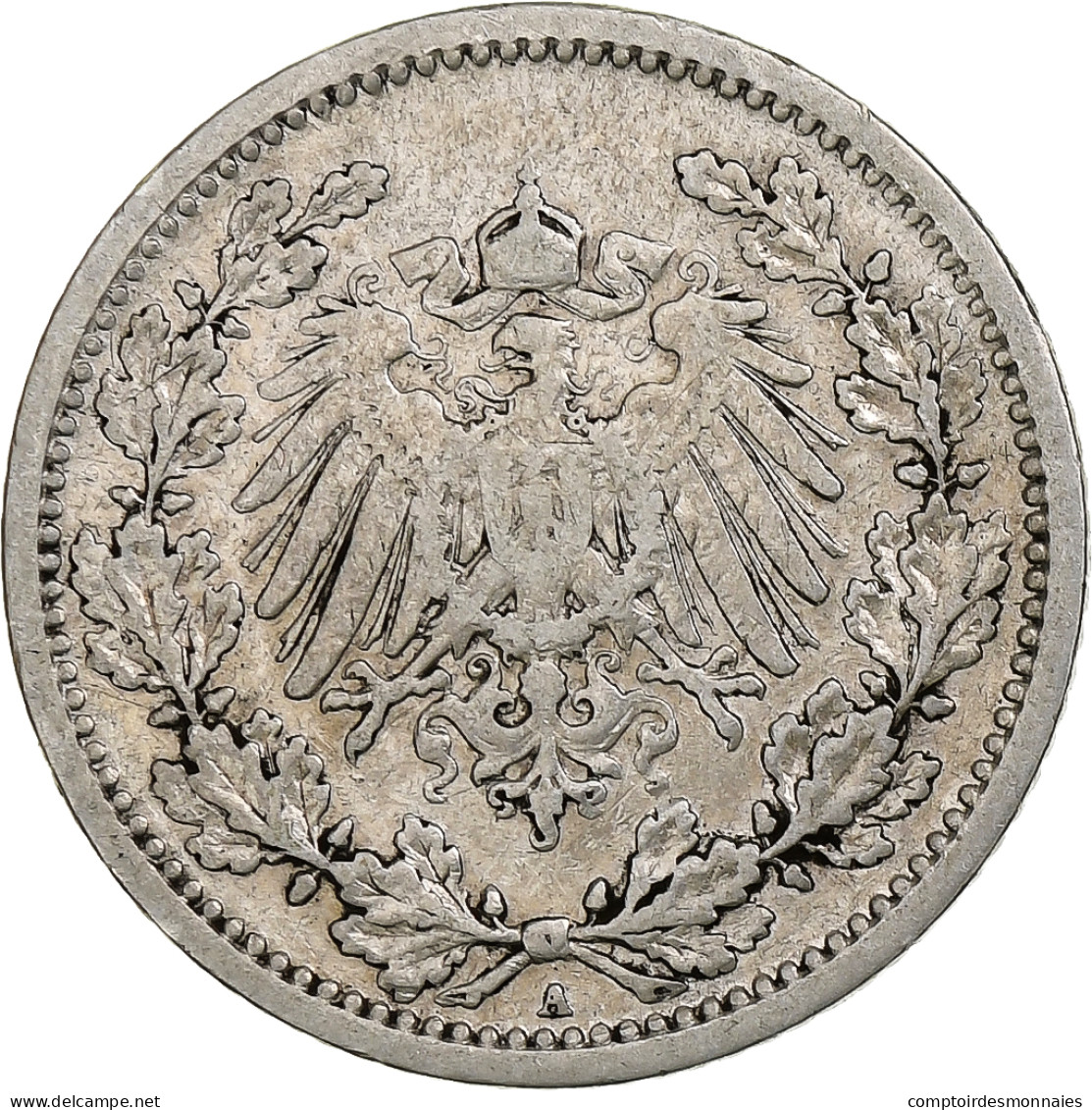 Empire Allemand, 1/2 Mark, 1905, Berlin, Argent, TTB, KM:17 - 1/2 Mark