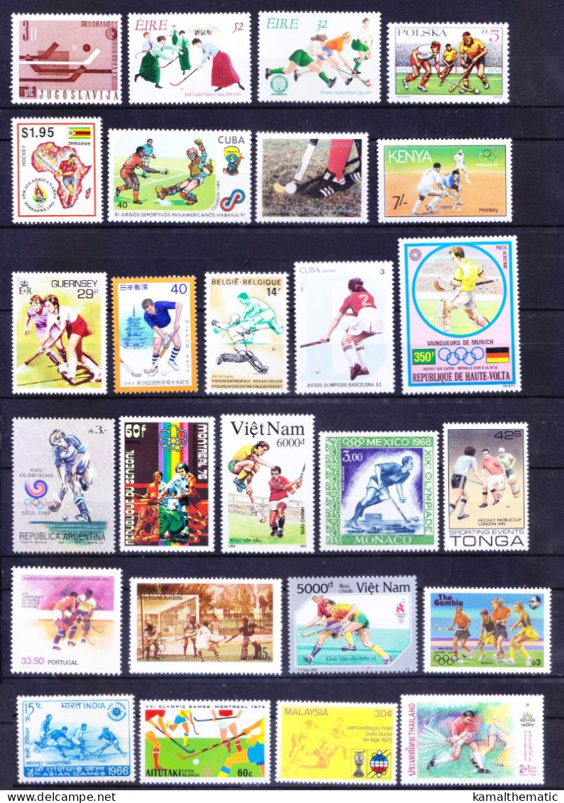 Field Hockey, Sports, 50 Different MNH Stamps Large Rare Collection - Hockey (Veld)