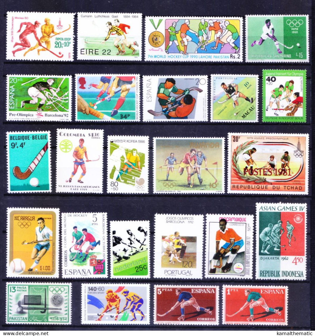 Field Hockey, Sports, 50 Different MNH Stamps Large Rare Collection - Hockey (Veld)