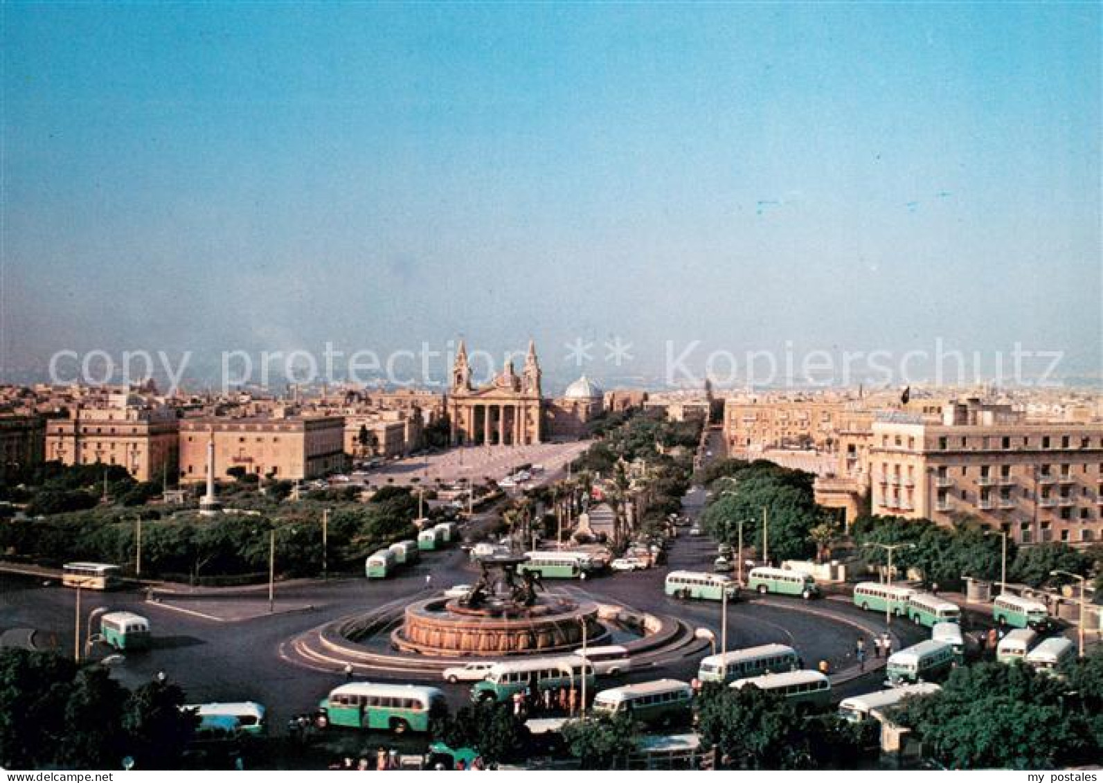 73629736 Malta Triton Fountain And Bus Terminus Floriana Malta - Malta