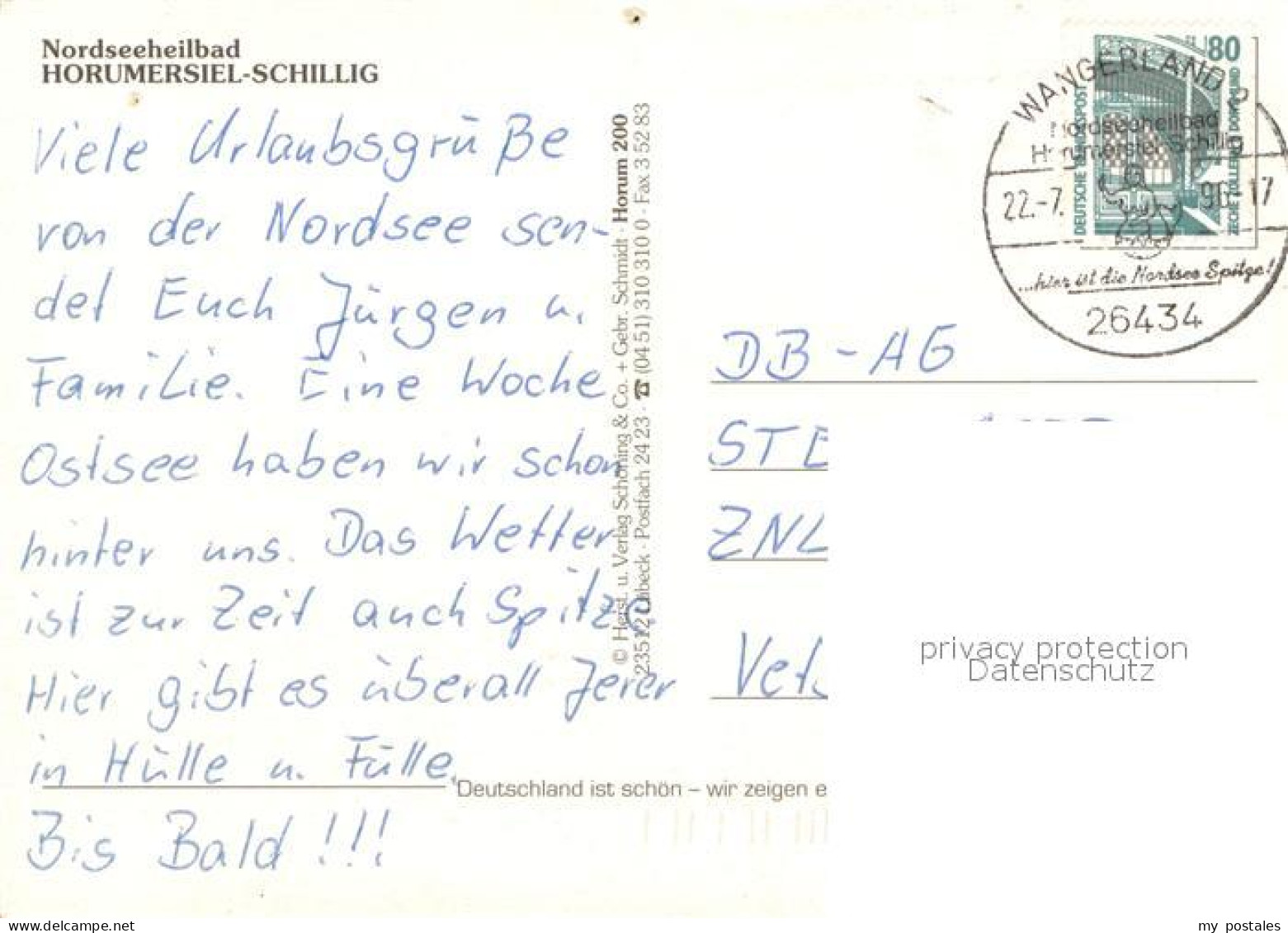 73629398 Schillig Nordseeheilbad Fliegeraufnahme Schillig - Wangerland