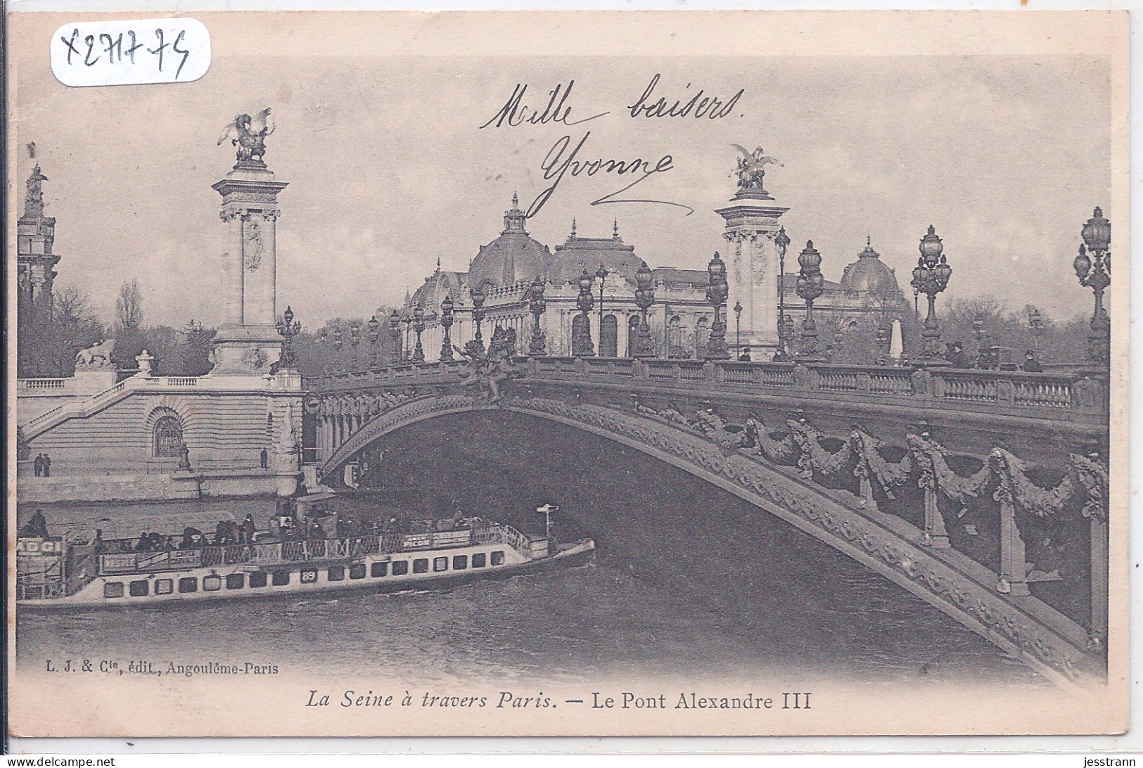 PARIS- VUE DE LA SEINE AU PONT ALEXANDRE III - La Seine Et Ses Bords