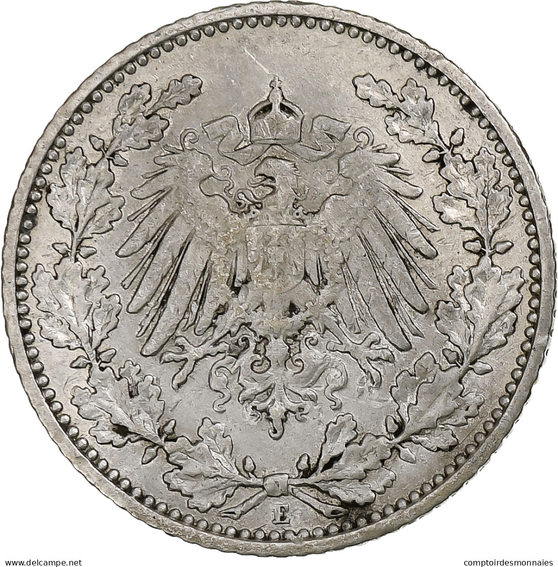 Empire Allemand, 1/2 Mark, 1915, Muldenhütten, Argent, TTB, KM:17 - 1/2 Mark