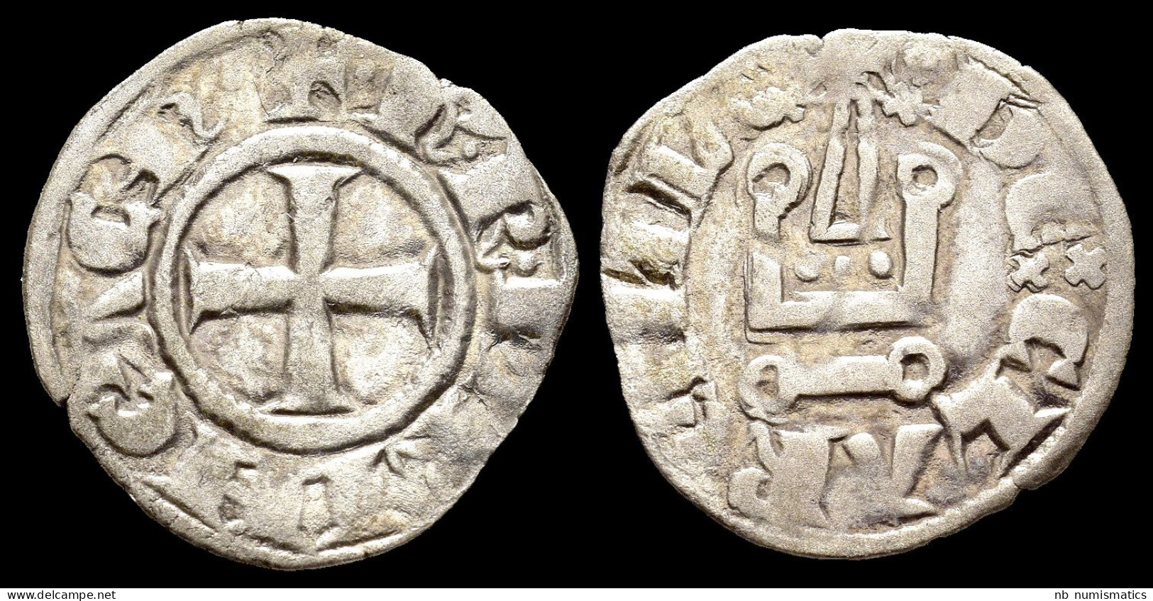 Crusader Principality Of Archaea Charles II De Anjou Billon Denier Tournois - Andere - Europa