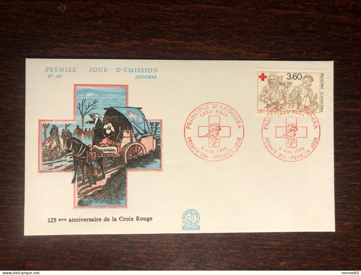 ANDORRA FDC COVER 1989 YEAR RED CROSS  HEALTH MEDICINE STAMPS - Cartas & Documentos