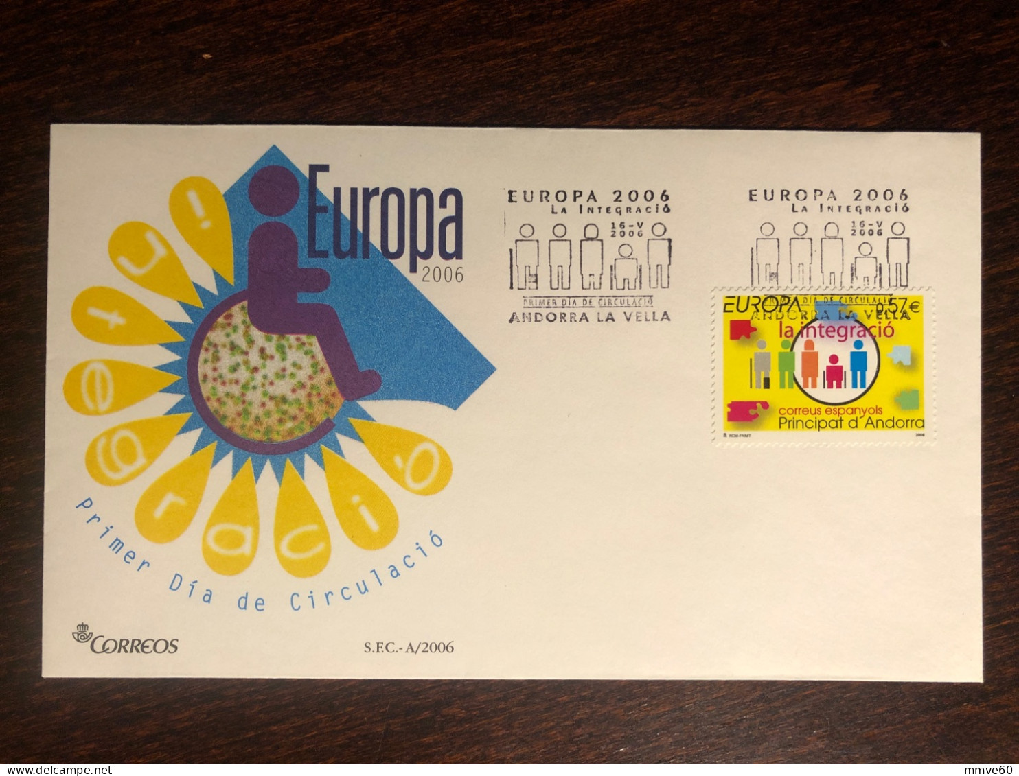 ANDORRA FDC COVER 2006 YEAR DISABLED PEOPLE HEALTH MEDICINE STAMPS - Lettres & Documents