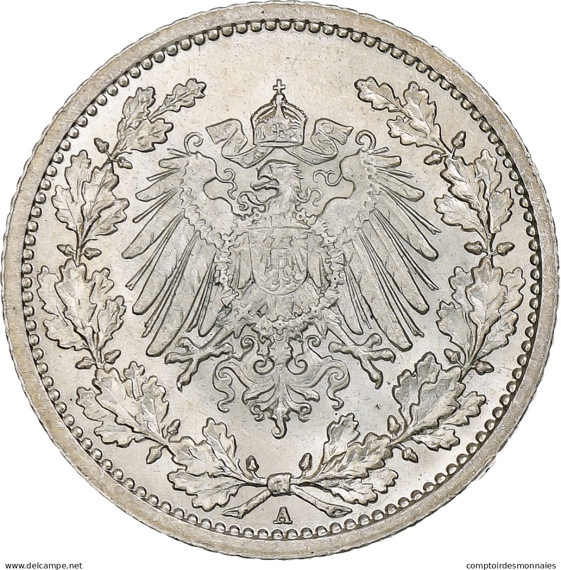 Monnaie, GERMANY - EMPIRE, 1/2 Mark, 1906, Berlin, TTB+, Argent, KM:17 - 1/2 Mark