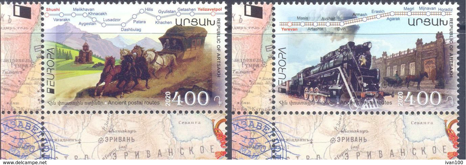 2020. Mountainous Karabakh, Europa 2020, 2v, Mint/** - Armenia