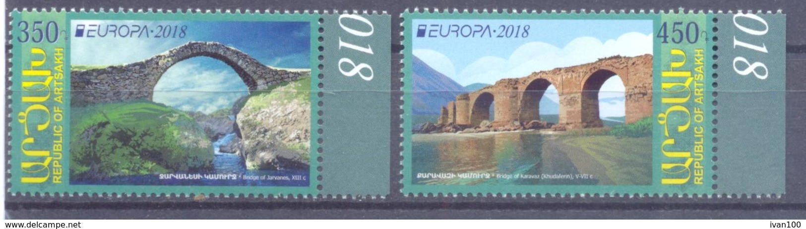 2018. Mountainous Karabakh, Europa 2018, 2v, Mint/** - Armenien