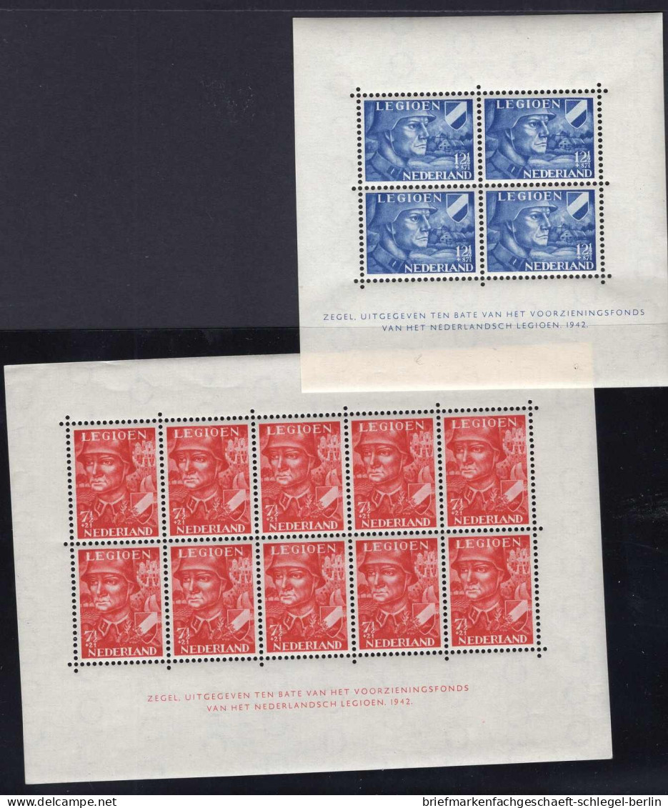 Niederlande, 1942, Bl. 1 Und 2, Postfrisch - Sonstige & Ohne Zuordnung