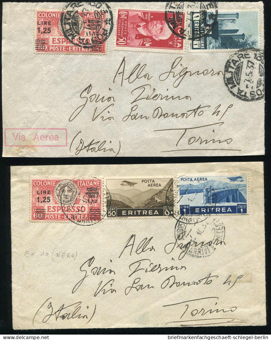 Italienisch Eritrea, 1937, 120 B C, Brief - Autres & Non Classés
