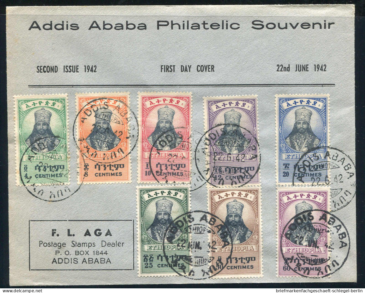 Äthiopien, 1942, 196-203, Brief - Ethiopie
