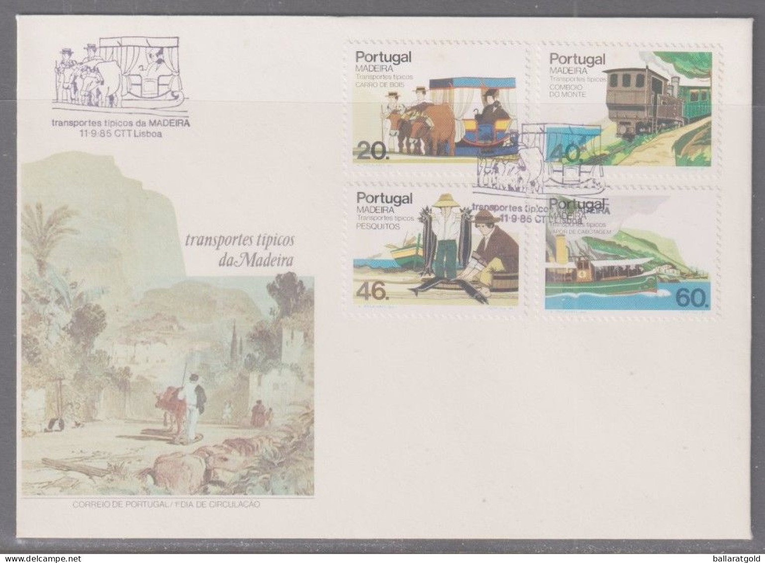 Portugal Maderia 1985 Transport  First Day Cover - Brieven En Documenten