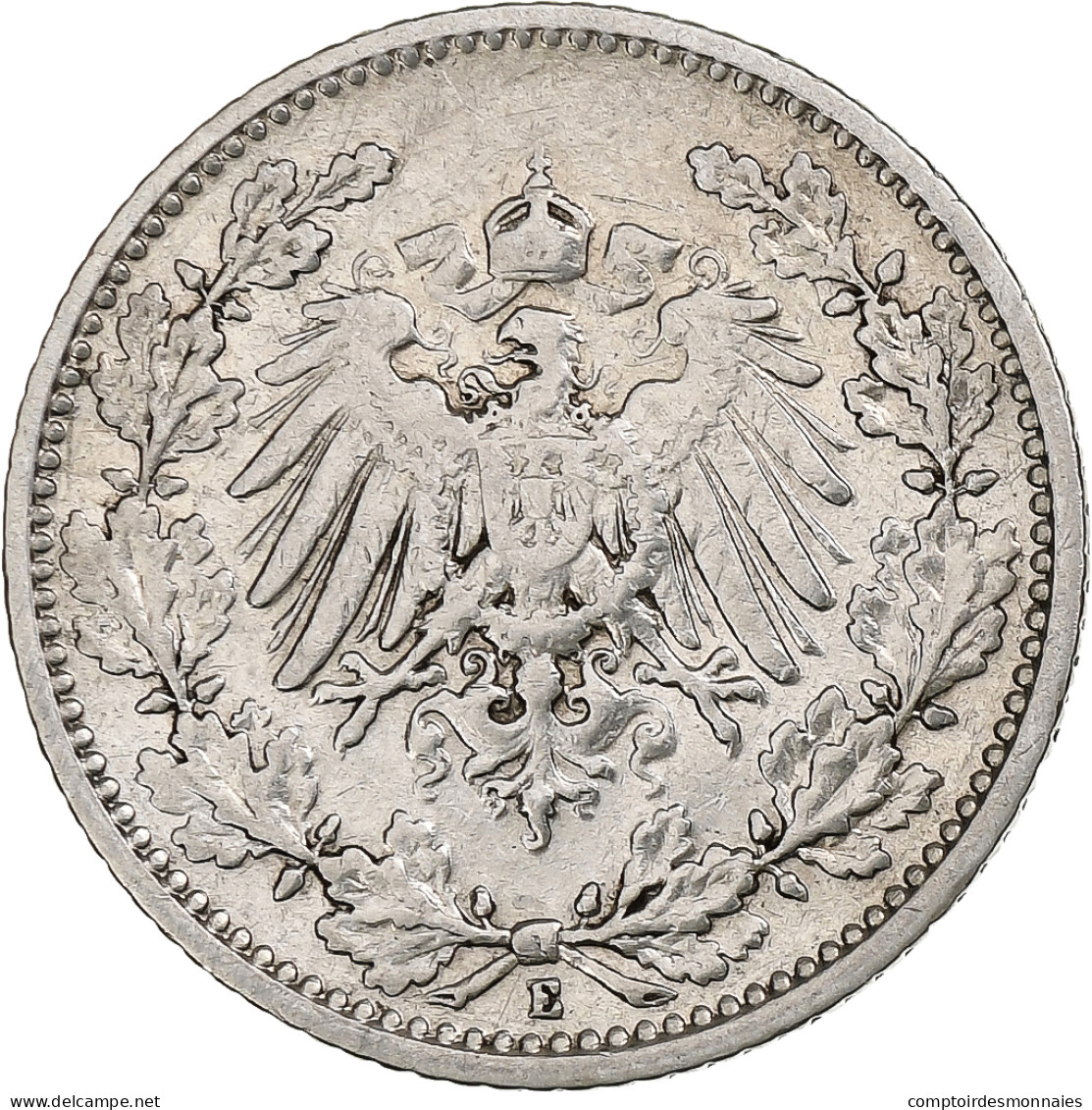 Empire Allemand, 1/2 Mark, 1906, Muldenhütten, Argent, TB+, KM:17 - 1/2 Mark