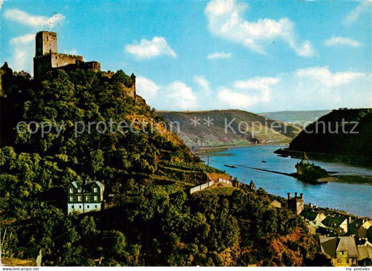 72928647 Kaub Rhein Burg Gutenfels Und Burg Pfalz Kaub - Kaub