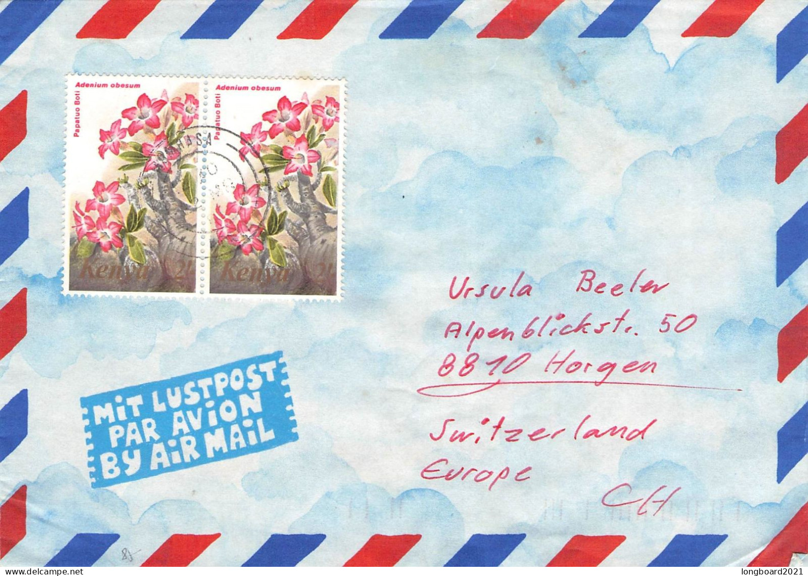 KENYA - AIRMAIL 1985 MOMBASA - HORGEN/CH / 5113 - Kenia (1963-...)