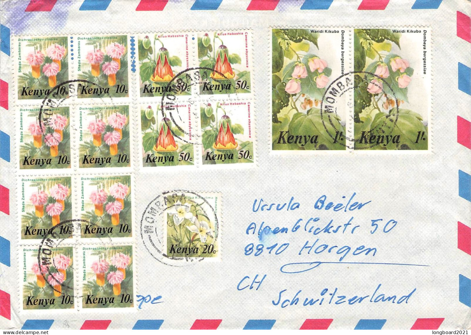 KENYA - AIRMAIL 1985 MOMBASA - HORGEN/CH / 5114 - Kenya (1963-...)