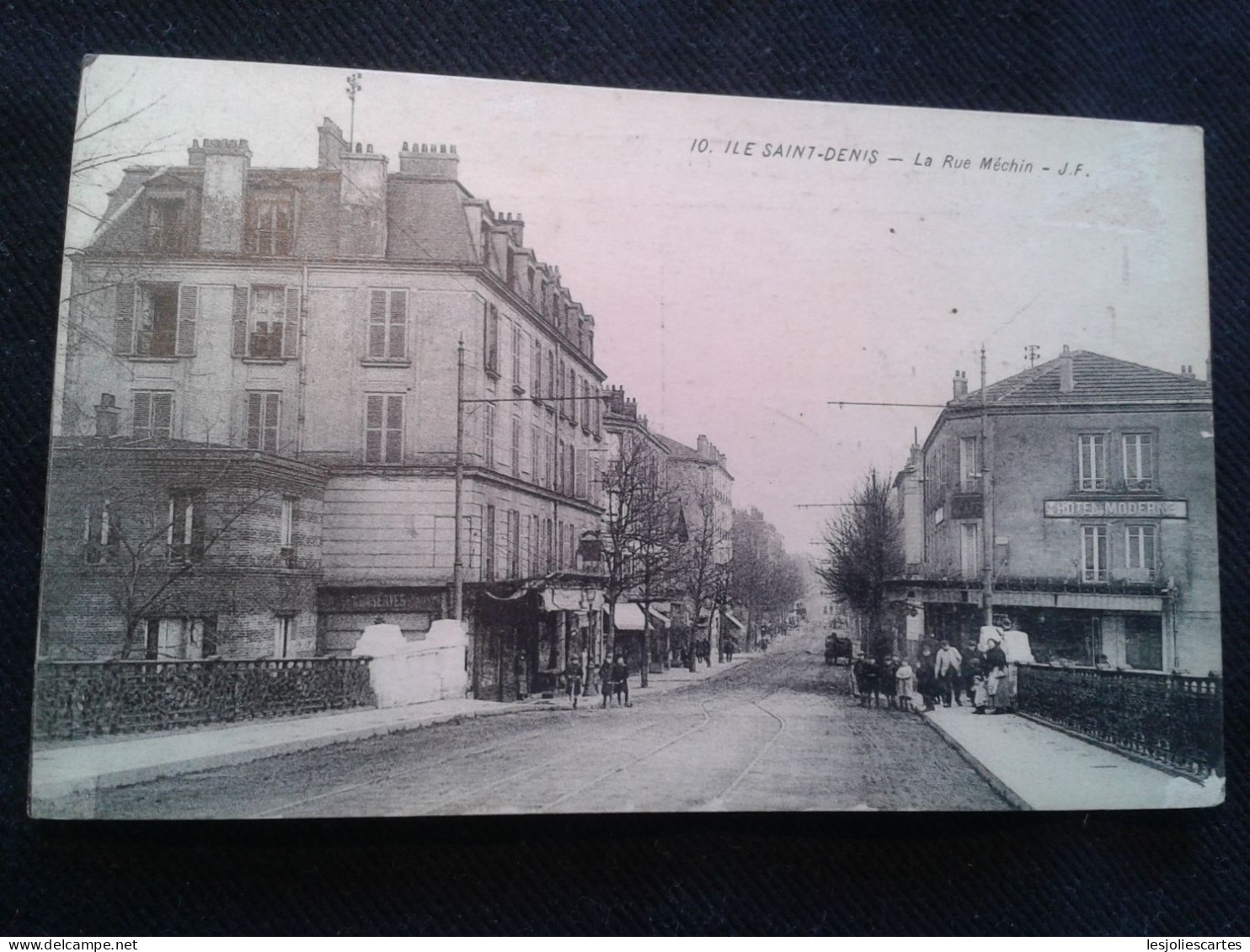 L' ILE SAINT DENIS LA RUE MECHIN CARTE POSTALE 93 - L'Ile Saint Denis