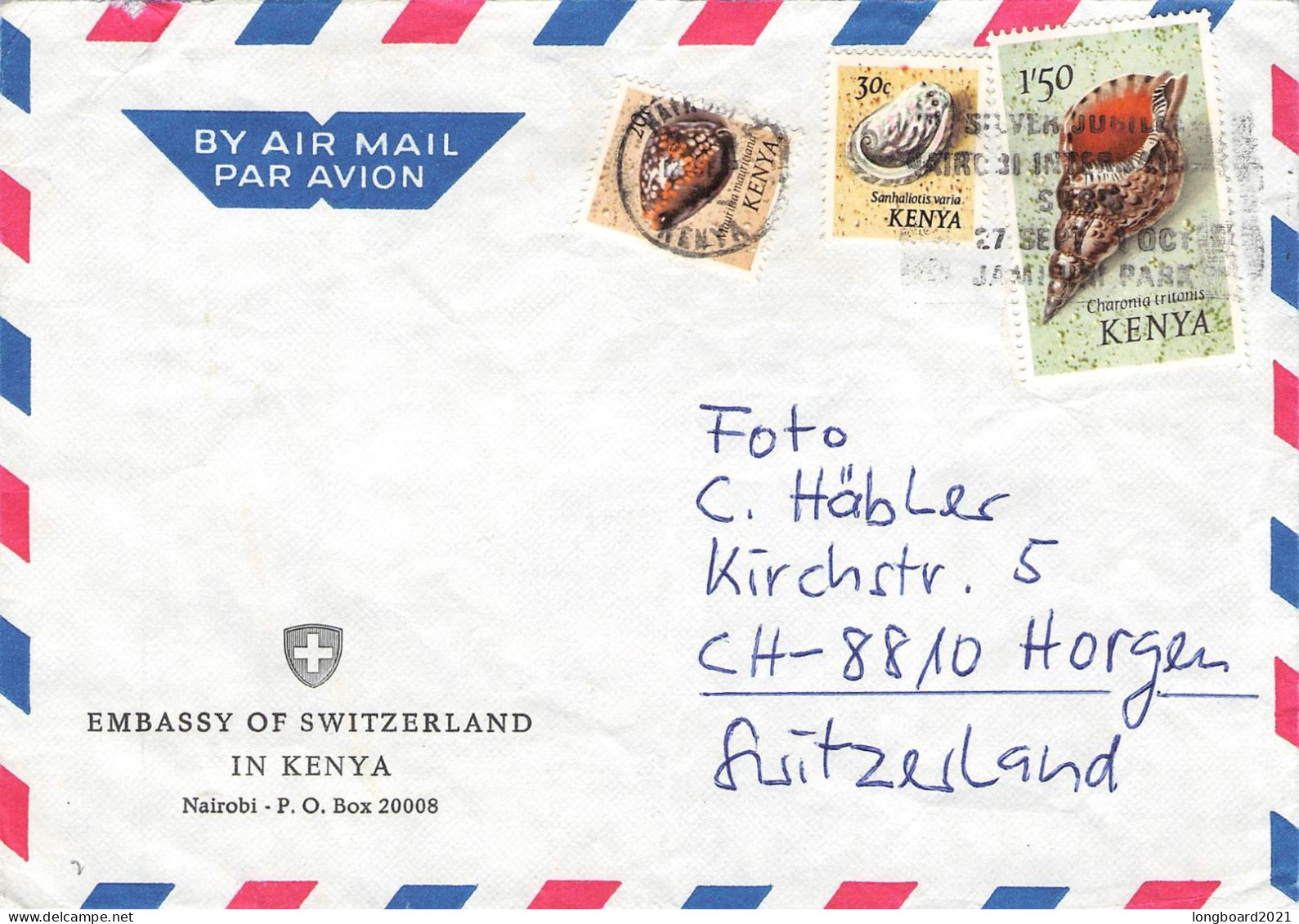 KENYA - AIRMAIL - HORGEN/CH / 5127 - Kenya (1963-...)