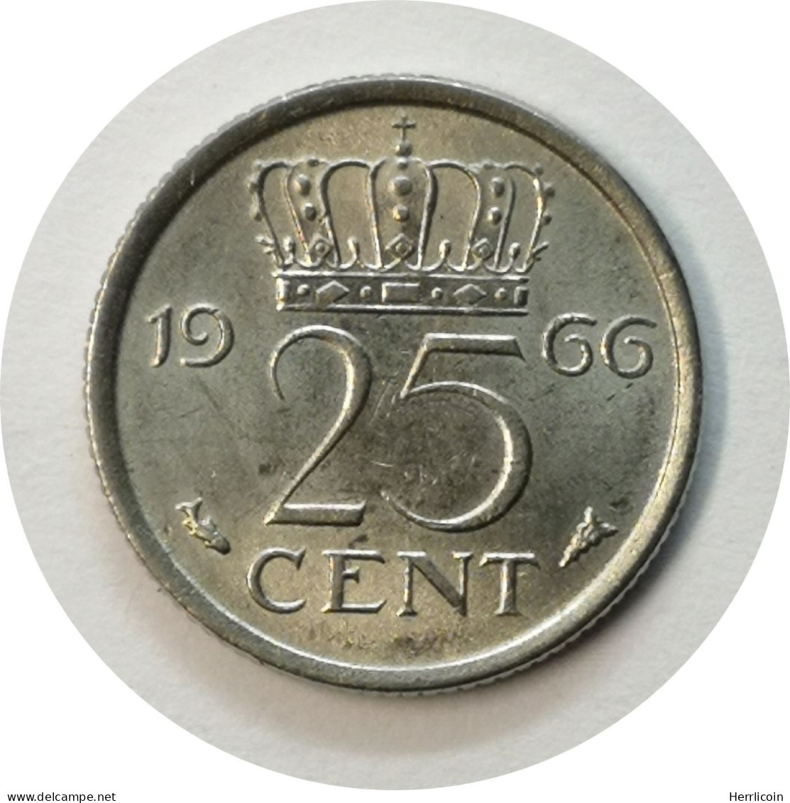 1966 - 25 Cents Juliana - Pays Bas - 1948-1980 : Juliana