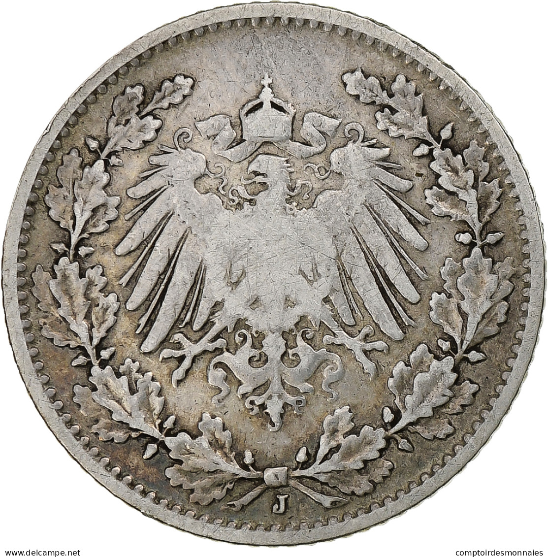 Empire Allemand, 1/2 Mark, 1906, Hambourg, Argent, TB+, KM:17 - 1/2 Mark