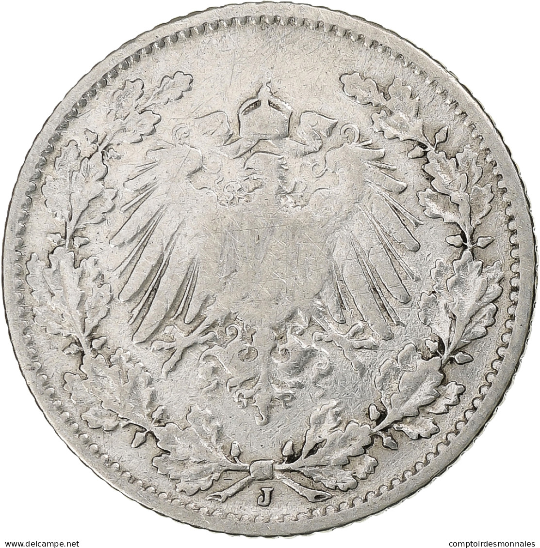 Empire Allemand, 1/2 Mark, 1906, Hambourg, Argent, TB+, KM:17 - 1/2 Mark