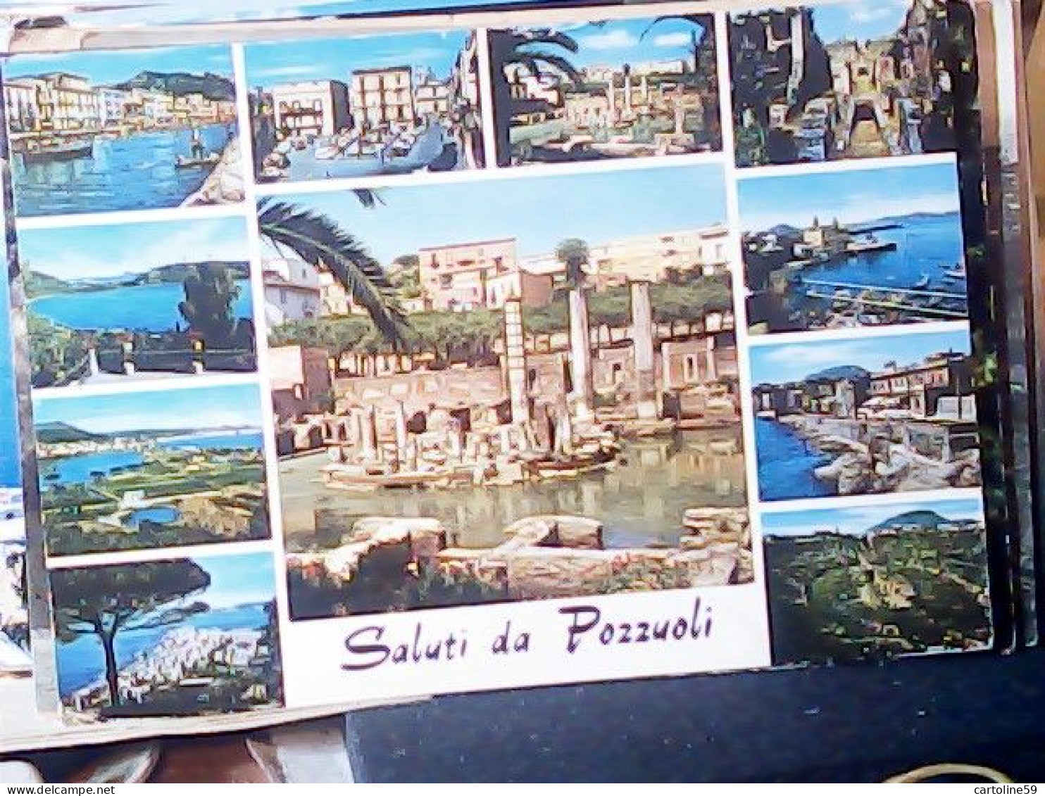 9 CARD POZZUOLI SOLFATARA LAGO LAVERNO TEMPIO STUFE ANFITEATRO ARCO DI CUMA VARIE VEDUTE   VBN1967<  JT6643 - Pozzuoli