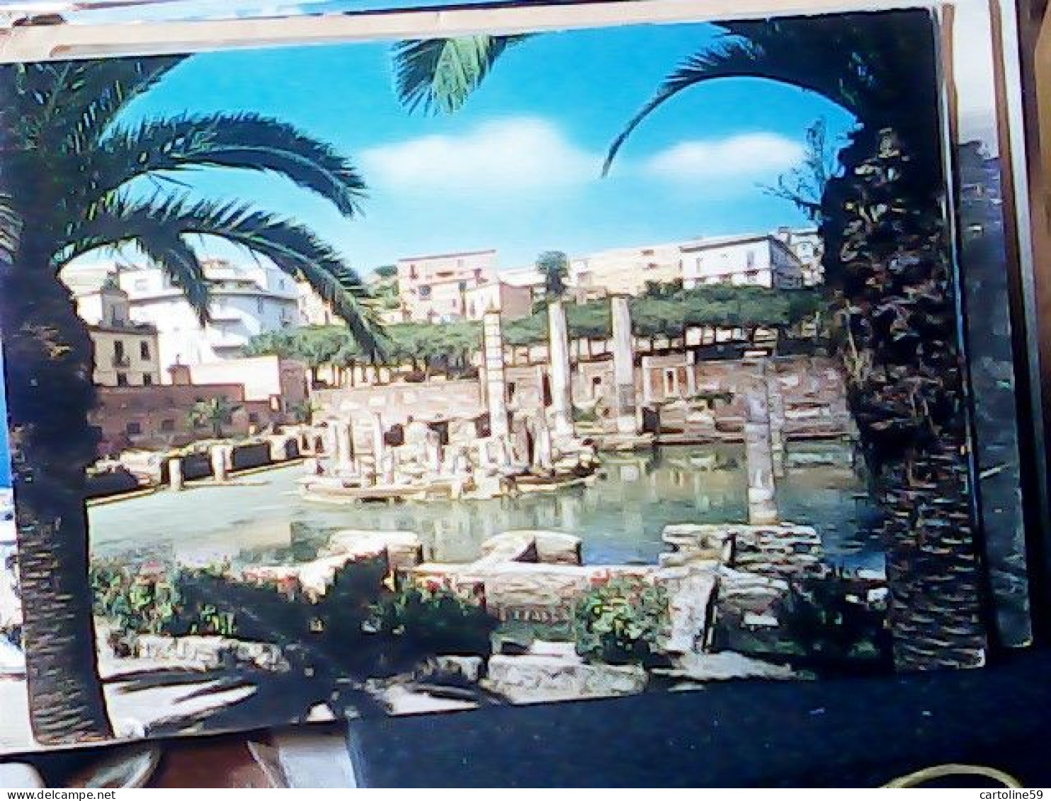 9 CARD POZZUOLI SOLFATARA LAGO LAVERNO TEMPIO STUFE ANFITEATRO ARCO DI CUMA VARIE VEDUTE   VBN1967<  JT6643