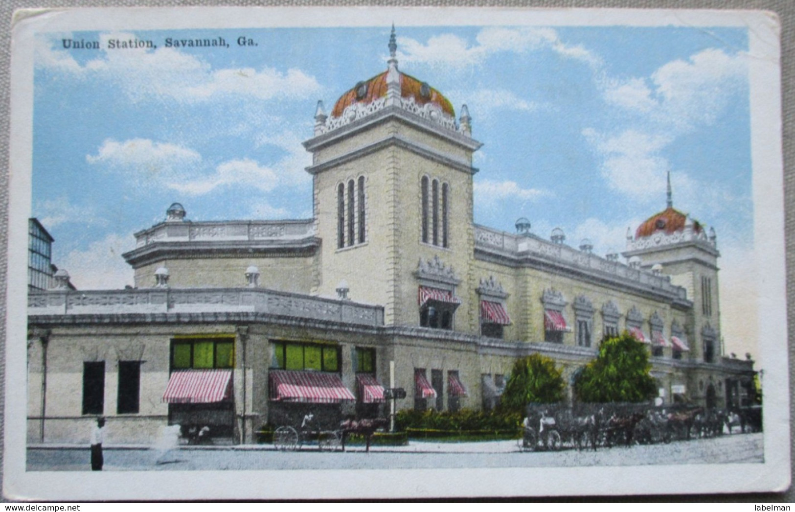 USA UNITED STATES SAVANNAH GEORGIA UNION STATION RAIL TRAIN POSTCARD CARTE POSTALE ANSICHTSKARTE CARTOLINA POSTKARTE - Atlanta