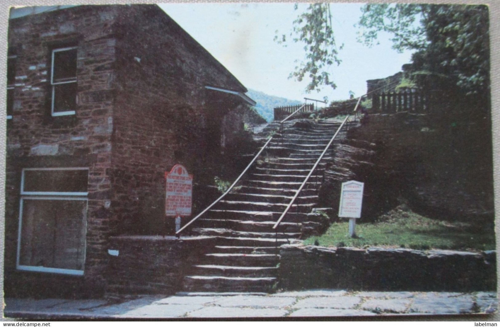 USA UNITED STATES SAVANNAH GEORGIA STONE STEPS HARPER HOUSE POSTCARD CARTE POSTALE ANSICHTSKARTE CARTOLINA POSTKARTE - Atlanta